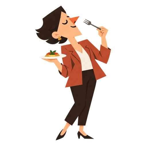 美食家のキャラクター(女性)