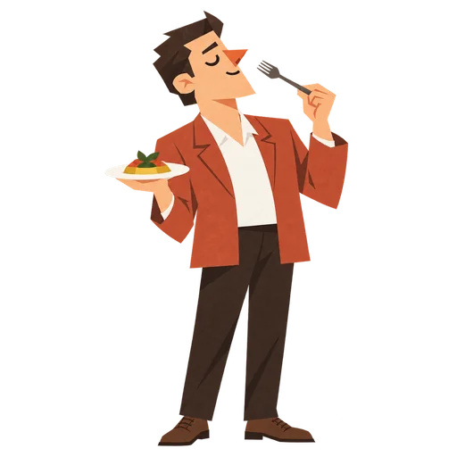 美食家のキャラクター(男性)