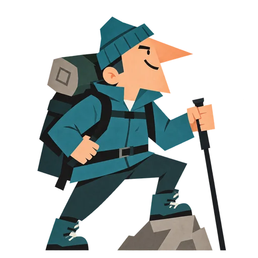 登山家のキャラクター(男性)